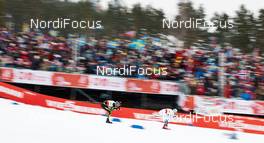 27.02.2015, Falun, Sweden (SWE): Maurice Manificat (FRA), Johan Olsson (SWE), (l-r)  - FIS nordic world ski championships, cross-country, 4x10km men, Falun (SWE). www.nordicfocus.com. © NordicFocus. Every downloaded picture is fee-liable.