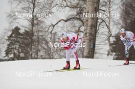 27.02.2015, Falun, Sweden (SWE): Anders Gloeersen (NOR), Marcus Hellner (SWE), (l-r)  - FIS nordic world ski championships, cross-country, 4x10km men, Falun (SWE). www.nordicfocus.com. © NordicFocus. Every downloaded picture is fee-liable.