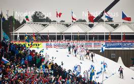 27.02.2015, Falun, Sweden (SWE): the men's start - FIS nordic world ski championships, cross-country, 4x10km men, Falun (SWE). www.nordicfocus.com. © NordicFocus. Every downloaded picture is fee-liable.
