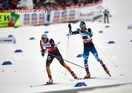 27.02.2015, Falun, Sweden (SWE): Tim Tscharnke (GER), Ville Nousiainen (FIN), (l-r)  - FIS nordic world ski championships, cross-country, 4x10km men, Falun (SWE). www.nordicfocus.com. © NordicFocus. Every downloaded picture is fee-liable.