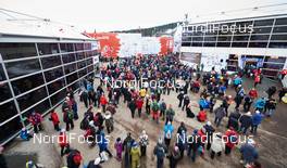 27.02.2015, Falun, Sweden (SWE): spectators on the way into the stadium - FIS nordic world ski championships, cross-country, 4x10km men, Falun (SWE). www.nordicfocus.com. © NordicFocus. Every downloaded picture is fee-liable.