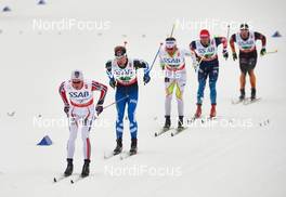 27.02.2015, Falun, Sweden (SWE): Didrik Toenseth (NOR), Iivo Niskanen (FIN), Graeme Killick (CAN), (l-r)  - FIS nordic world ski championships, cross-country, 4x10km men, Falun (SWE). www.nordicfocus.com. © NordicFocus. Every downloaded picture is fee-liable.