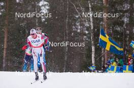 27.02.2015, Falun, Sweden (SWE): Didrik Toenseth (NOR), Iivo Niskanen (FIN), Alexander Bessmertnykh (RUS), (l-r)  - FIS nordic world ski championships, cross-country, 4x10km men, Falun (SWE). www.nordicfocus.com. © NordicFocus. Every downloaded picture is fee-liable.