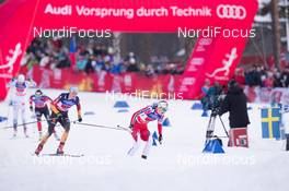 22.02.2015, Falun, Sweden (SWE): Ingvild Flugstad Oestberg (NOR), Nicole Fessel (GER), (l-r)  - FIS nordic world ski championships, cross-country, team sprint, Falun (SWE). www.nordicfocus.com. © NordicFocus. Every downloaded picture is fee-liable.