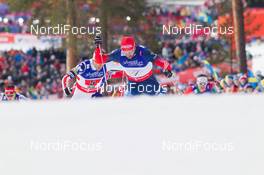 22.02.2015, Falun, Sweden (SWE): Alexey Petukhov (RUS), Andrew Newell (USA), (l-r)  - FIS nordic world ski championships, cross-country, team sprint, Falun (SWE). www.nordicfocus.com. © NordicFocus. Every downloaded picture is fee-liable.