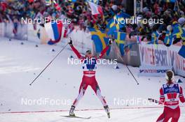 22.02.2015, Falun, Sweden (SWE): Maiken Caspersen Falla (NOR), Ingvild Flugstad Oestberg (NOR), (l-r)  - FIS nordic world ski championships, cross-country, team sprint, Falun (SWE). www.nordicfocus.com. © NordicFocus. Every downloaded picture is fee-liable.