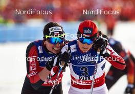 22.02.2015, Falun, Sweden (SWE): Justyna Kowalczyk (POL), Sylwia Jaskowiec (POL) - FIS nordic world ski championships, cross-country, team sprint, Falun (SWE). www.nordicfocus.com. © NordicFocus. Every downloaded picture is fee-liable.