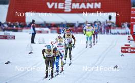 29.11.2015, Ruka, Finland (FIN): Sandra Ringwald (GER), Riitta-Liisa Roponen (FIN), Maria Rydqvist (SWE), Denise Herrmann (GER), (l-r)  - FIS world cup cross-country, 10km women, Ruka (FIN). www.nordicfocus.com. © Felgenhauer/NordicFocus. Every downloaded picture is fee-liable.