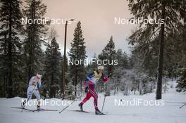 29.11.2015, Ruka, Finland (FIN): Ida Ingemarsdotter (SWE), Ingvild Flugstad Oestberg (NOR), (l-r)  - FIS world cup cross-country, 10km women, Ruka (FIN). www.nordicfocus.com. © Modica/NordicFocus. Every downloaded picture is fee-liable.