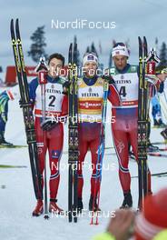 29.11.2015, Ruka, Finland (FIN): Finn Haagen Krogh (NOR), Martin Johnsrud Sundby (NOR), Petter Northug (NOR), (l-r)  - FIS world cup cross-country, 15km men, Ruka (FIN). www.nordicfocus.com. © Felgenhauer/NordicFocus. Every downloaded picture is fee-liable.