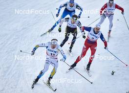 27.11.2015, Ruka, Finland (FIN): Emil Joensson (SWE), Sondre Turvoll Fossli (NOR), (l-r)  - FIS world cup cross-country, individual sprint, Ruka (FIN). www.nordicfocus.com. © Felgenhauer/NordicFocus. Every downloaded picture is fee-liable.