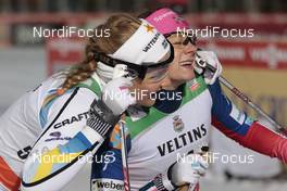27.11.2015, Ruka, Finland (FIN): Stina Nilsson (SWE), Maiken Caspersen Falla (NOR), (l-r)  - FIS world cup cross-country, individual sprint, Ruka (FIN). www.nordicfocus.com. © Modica/NordicFocus. Every downloaded picture is fee-liable.