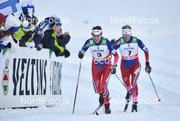 27.11.2015, Ruka, Finland (FIN): Heidi Weng (NOR), Kathrine Rolsted Harsem (NOR), (l-r)  - FIS world cup cross-country, individual sprint, Ruka (FIN). www.nordicfocus.com. © Felgenhauer/NordicFocus. Every downloaded picture is fee-liable.