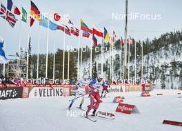 27.11.2015, Ruka, Finland (FIN): Teodor Peterson (SWE), Petter Northug (NOR), (l-r)  - FIS world cup cross-country, individual sprint, Ruka (FIN). www.nordicfocus.com. © Felgenhauer/NordicFocus. Every downloaded picture is fee-liable.