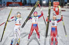 27.11.2015, Ruka, Finland (FIN): Stina Nilsson (SWE), Maiken Caspersen Falla (NOR), Ragnhild Haga (NOR), +wg+, (l-r)  - FIS world cup cross-country, individual sprint, Ruka (FIN). www.nordicfocus.com. © Felgenhauer/NordicFocus. Every downloaded picture is fee-liable.