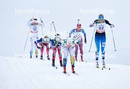 27.11.2015, Ruka, Finland (FIN): Hanna Falk (SWE), Anne Kylloenen (FIN), (l-r)  - FIS world cup cross-country, individual sprint, Ruka (FIN). www.nordicfocus.com. © Felgenhauer/NordicFocus. Every downloaded picture is fee-liable.