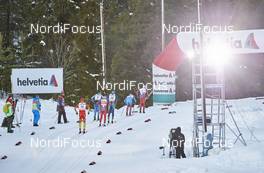 27.11.2015, Ruka, Finland (FIN): a group of athletes disappears in the forest  - FIS world cup cross-country, individual sprint, Ruka (FIN). www.nordicfocus.com. © Felgenhauer/NordicFocus. Every downloaded picture is fee-liable.