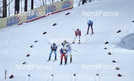 27.11.2015, Ruka, Finland (FIN):  a group of athletes in the downhill - FIS world cup cross-country, individual sprint, Ruka (FIN). www.nordicfocus.com. © Felgenhauer/NordicFocus. Every downloaded picture is fee-liable.