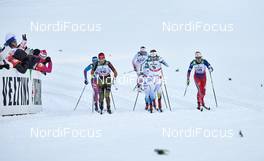 27.11.2015, Ruka, Finland (FIN): Hanna Kolb (GER), Stina Nilsson (SWE), Ragnhild Haga (NOR), (l-r)  - FIS world cup cross-country, individual sprint, Ruka (FIN). www.nordicfocus.com. © Felgenhauer/NordicFocus. Every downloaded picture is fee-liable.
