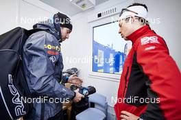 26.11.2015, Ruka, Finland (FIN): Maurice Manificat (FRA), Andrew Musgrave (GBR), (l-r)  - FIS world cup cross-country, training, Ruka (FIN). www.nordicfocus.com. © Felgenhauer/NordicFocus. Every downloaded picture is fee-liable.