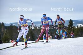 06.12.2015, Lillehammer, Norway (NOR): Maria Rydqvist (SWE), Polina Kalsina (RUS), Monique Siegel (GER), (l-r)  - FIS world cup cross-country, 4x5km women, Lillehammer (NOR). www.nordicfocus.com. © Felgenhauer/NordicFocus. Every downloaded picture is fee-liable.