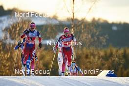 06.12.2015, Lillehammer, Norway (NOR): Astrid Uhrenholdt Jacobsen (NOR), Maiken Caspersen Falla (NOR), (l-r)  - FIS world cup cross-country, 4x5km women, Lillehammer (NOR). www.nordicfocus.com. © Felgenhauer/NordicFocus. Every downloaded picture is fee-liable.