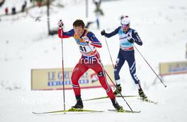 05.12.2015, Lillehammer, Norway (NOR): Emil Iversen (NOR), Francesco De Fabiani (ITA), (l-r)  - FIS world cup cross-country, skiathlon men, Lillehammer (NOR). www.nordicfocus.com. © Felgenhauer/NordicFocus. Every downloaded picture is fee-liable.