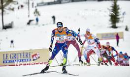 05.12.2015, Lillehammer, Norway (NOR): Maurice Manificat (FRA), Stanislav Volzhentsev (RUS), (l-r)  - FIS world cup cross-country, skiathlon men, Lillehammer (NOR). www.nordicfocus.com. © Felgenhauer/NordicFocus. Every downloaded picture is fee-liable.