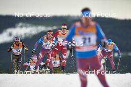 05.12.2015, Lillehammer, Norway (NOR): Jonas Dobler (GER), Andrey Larkov (RUS), Alex Harvey (CAN), (l-r)  - FIS world cup cross-country, skiathlon men, Lillehammer (NOR). www.nordicfocus.com. © Felgenhauer/NordicFocus. Every downloaded picture is fee-liable.
