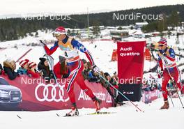 05.12.2015, Lillehammer, Norway (NOR): Niklas Dyrhaug (NOR), Didrik Toenseth (NOR), (l-r),   - FIS world cup cross-country, skiathlon men, Lillehammer (NOR). www.nordicfocus.com. © Felgenhauer/NordicFocus. Every downloaded picture is fee-liable.