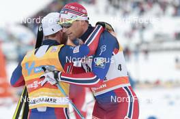 05.12.2015, Lillehammer, Norway (NOR): Martin Johnsrud Sundby (NOR), Niklas Dyrhaug (NOR), (l-r)  - FIS world cup cross-country, skiathlon men, Lillehammer (NOR). www.nordicfocus.com. © Modica/NordicFocus. Every downloaded picture is fee-liable.