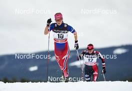 05.12.2015, Lillehammer, Norway (NOR): Kari Oeyre Slind (NOR), Justyna Kowalczyk (POL), (l-r)  - FIS world cup cross-country, skiathlon women, Lillehammer (NOR). www.nordicfocus.com. © Felgenhauer/NordicFocus. Every downloaded picture is fee-liable.