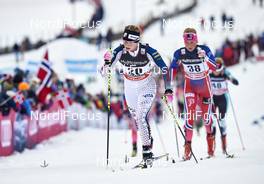 05.12.2015, Lillehammer, Norway (NOR): Jessica Diggins (USA), Silje Theodorsen (NOR), (l-r)  - FIS world cup cross-country, skiathlon women, Lillehammer (NOR). www.nordicfocus.com. © Felgenhauer/NordicFocus. Every downloaded picture is fee-liable.