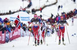 05.12.2015, Lillehammer, Norway (NOR): Astrid Uhrenholdt Jacobsen (NOR), Kari Oeyre Slind (NOR), (l-r)  - FIS world cup cross-country, skiathlon women, Lillehammer (NOR). www.nordicfocus.com. © Felgenhauer/NordicFocus. Every downloaded picture is fee-liable.