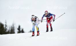 05.12.2015, Lillehammer, Norway (NOR): Charlotte Kalla (SWE), Heidi Weng (NOR), (l-r)  - FIS world cup cross-country, skiathlon women, Lillehammer (NOR). www.nordicfocus.com. © Felgenhauer/NordicFocus. Every downloaded picture is fee-liable.