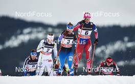 05.12.2015, Lillehammer, Norway (NOR): Ida Ingemarsdotter (SWE), Kerttu Niskanen (FIN), Astrid Uhrenholdt Jacobsen (NOR), (l-r)  - FIS world cup cross-country, skiathlon women, Lillehammer (NOR). www.nordicfocus.com. © Felgenhauer/NordicFocus. Every downloaded picture is fee-liable.