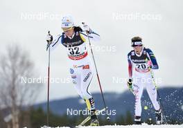 05.12.2015, Lillehammer, Norway (NOR): Anna Haag (SWE), Jessica Diggins (USA), (l-r)  - FIS world cup cross-country, skiathlon women, Lillehammer (NOR). www.nordicfocus.com. © Felgenhauer/NordicFocus. Every downloaded picture is fee-liable.