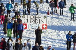 12.12.2015, Davos, Switzerland (SUI): fans of Curdin Perl (SUI)   - FIS world cup cross-country, 30km men, Davos (SUI). www.nordicfocus.com. © Felgenhauer/NordicFocus. Every downloaded picture is fee-liable.