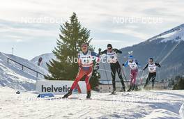 12.12.2015, Davos, Switzerland (SUI): Didrik Toenseth (NOR), Toni Livers (SUI), Ilia Chernousov (RUS), Erwan Kaeser (SUI), (l-r)  - FIS world cup cross-country, 30km men, Davos (SUI). www.nordicfocus.com. © Felgenhauer/NordicFocus. Every downloaded picture is fee-liable.