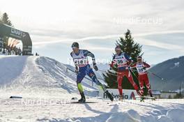 12.12.2015, Davos, Switzerland (SUI): Maurice Manificat (FRA), Niklas Dyrhaug (NOR), Graeme Killick (CAN), (l-r)  - FIS world cup cross-country, 30km men, Davos (SUI). www.nordicfocus.com. © Felgenhauer/NordicFocus. Every downloaded picture is fee-liable.