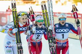 19.12.2015, Toblach, Italy (ITA): Stina Nilsson (SWE), Maiken Caspersen Falla (NOR), Ingvild Flugstad Oestberg (NOR), (l-r)  - FIS world cup cross-country, individual sprint, Toblach (ITA). www.nordicfocus.com. © Modica/NordicFocus. Every downloaded picture is fee-liable.