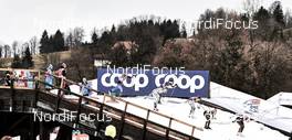 05.01.2016, Oberstdorf, Germany (GER): athletes pass the bridge   - FIS world cup cross-country, tour de ski, individual sprint, Oberstdorf (GER). www.nordicfocus.com. © Felgenhauer/NordicFocus. Every downloaded picture is fee-liable.