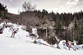 19.12.2015, Ramsau, Austria (AUT): Philipp Orter (AUT), Hideaki Nagai (JPN), Johannes Rydzek (GER), Marjan Jelenko (SLO), (l-r)  - FIS world cup nordic combined, individual gundersen HS96/10km, Ramsau (AUT). www.nordicfocus.com. © Felgenhauer/NordicFocus. Every downloaded picture is fee-liable.