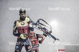 16.01.2016, Ruhpolding, Germany (GER): Martin Fourcade (FRA) -  IBU world cup biathlon, mass men, Ruhpolding (GER). www.nordicfocus.com. © Manzoni/NordicFocus. Every downloaded picture is fee-liable.
