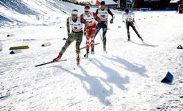 12.12.2015, Davos, Switzerland (SUI): Jonas Dobler (GER), Alex Harvey (CAN), Alexey Poltoranin (KAZ), (l-r)  - FIS world cup cross-country, 30km men, Davos (SUI). www.nordicfocus.com. © Felgenhauer/NordicFocus. Every downloaded picture is fee-liable.