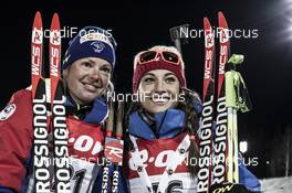 03.12.2015, Oestersund, Sweden (SWE): Marie Dorin (FRA), Dorothea Wierer (ITA), (l-r) - IBU world cup biathlon, individual women, Oestersund (SWE). www.nordicfocus.com. © Manzoni/NordicFocus. Every downloaded picture is fee-liable.