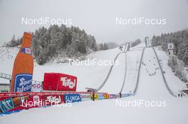 17.01.2015, Seefeld, Austria (AUT): Venue, Seefeld's Ski Jumping Hills - FIS world cup nordic combined, individual gundersen HS109/10km, Seefeld (AUT). www.nordicfocus.com. © Modica/NordicFocus. Every downloaded picture is fee-liable.