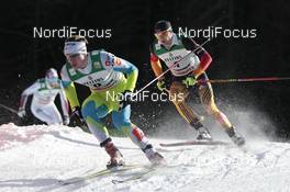 01.02.2015, Val di Fiemme, Italy (ITA): Marjan Jelenko (SLO), Wolfgang Boesl (GER), (l-r) - FIS world cup nordic combined, individual gundersen HS134/10km, Val di Fiemme (ITA). www.nordicfocus.com. © Modica/NordicFocus. Every downloaded picture is fee-liable.