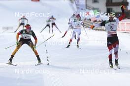 01.02.2015, Val di Fiemme, Italy (ITA): Fabian Riessle (GER), Bernhard Gruber (AUT), (l-r) - FIS world cup nordic combined, individual gundersen HS134/10km, Val di Fiemme (ITA). www.nordicfocus.com. © Modica/NordicFocus. Every downloaded picture is fee-liable.