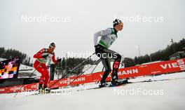 07.03.2015, Lahti, Finland (FIN): Kail Piho (EST) followed by Samuel Costa (ITA), Fischer - FIS world cup nordic combined, team sprint HS130/2x7.5km, Lahti (FIN). www.nordicfocus.com. © Laiho/NordicFocus. Every downloaded picture is fee-liable.
